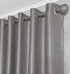 Комплект штори на люверсах блекаут софт. Колір сірий. Готові штори в спальню, зал, вітальню