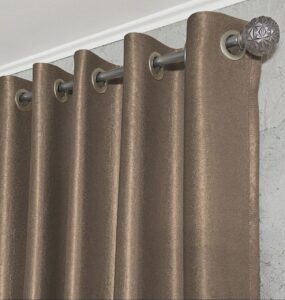 Комплект штори на люверсах блекаут софт. Колір какао. Готові штори в спальню, зал, вітальню