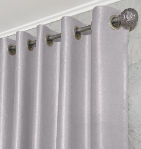 Комплект штори на люверсах блекаут софт. Колір світлий сірий. Готові штори в спальню, зал, вітальню