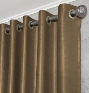 Комплект штори на люверсах блекаут софт. Колір коричневий. Готові штори в спальню, зал, вітальню