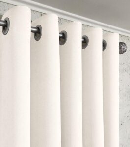 Комплект молочні штори на люверсах мікровелюр Diamond (Туреччина)