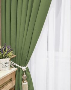 Тканина для штор мікровелюр Petek. Шторна тканина колір зелений