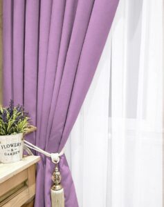 Тканина для штор мікровелюр Petek. Шторна тканина колір бузковий