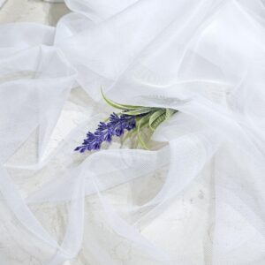 Готовий тюль французька сітка з шовком (2,7м*2,5м). Колір білий