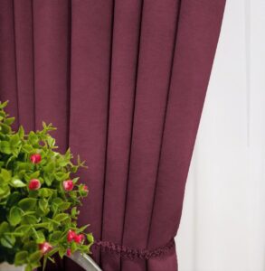 Тканина для штор мікровелюр Diamond. Шторна тканина колір бордовий