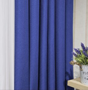 Комплект синие шторы блэкаут лен рогожка. Готовые шторы синего цвета в спальню, зал, гостиную