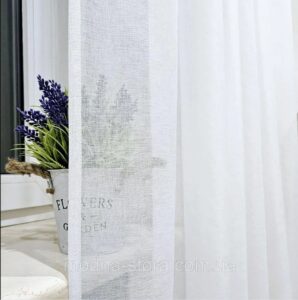 Тюлі льон однотонні