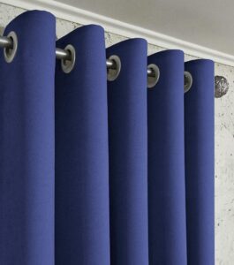 Комплект сині штори на люверсах мікровелюр Diamond (Туреччина)