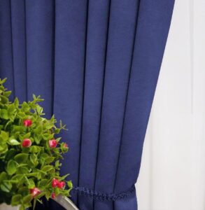 Комплект сині штори мікровелюр Diamond (Туреччина). Готові штори синього кольору в спальню, зал