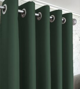 Комплект зелені штори блекаут. Готові штори зеленого кольору на люверсах Shadow