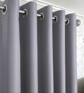 Комплект сірі штори блекаут. Готові штори сірого кольору на люверсах Shadow