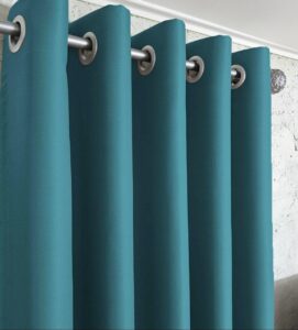 Комплект бирюзовые шторы блэкаут. Готовые шторы на люверсах Shadow