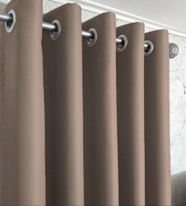 Комплект штори блекаут. Колір какао блонд. Готові штори на люверсах Shadow