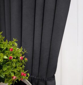 Тканина для штор мікровелюр Diamond. Шторна тканина колір чорно-сірий