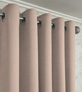 Комплект штори на люверсах мікровелюр Diamond. Колір латте