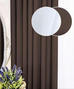 Комплект штори і тюль. Тканина блекаут + шифон. Колір: коричневі штори, білий тюль