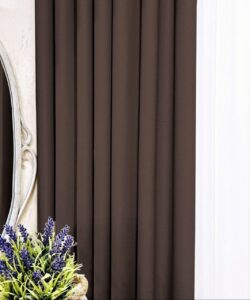 Комплект шторы блэкаут. Цвет коричневый. Готовые шторы в спальню, зал, гостиную