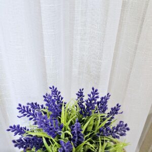 Готовий тюль льон білий. Ширина: 3м. Однотонний тюль в спальню, зал, вітальню