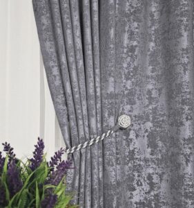 Комплект сірі штори, жаккард мармур. Готові штори сірого кольору в спальню, зал, вітальню