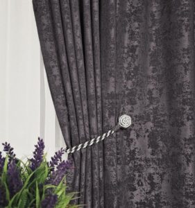 Тканина для штор жаккард мармур. Шторна тканина колір темний сірий (графітовий)