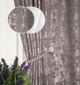 Комплект штори і тюль. Тканина жаккард мармур + шифон. Колір: сірий з темною пудрою штори, білий тюль