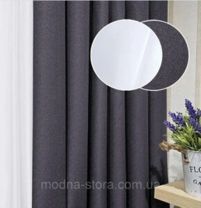 Блекаут льон рогожка + шифон вуаль