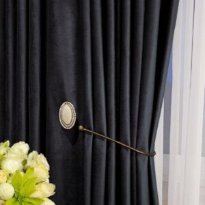 Комплект штори блекаут оксамит Sherly Royal. Колір чорний