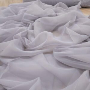 Світло-сірий тюль шифон вуаль