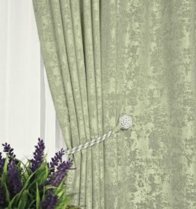 Комплект штори жаккард мармур. Колір фісташковий. Готові штори в спальню, зал, вітальню