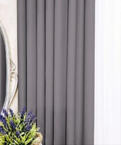 Тканина для штор блекаут Shadow. Шторна тканина колір світло-сірий