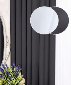 Комплект штори і тюль. Тканина блекаут + шифон вуаль. Колір: темно-сірі штори, білий тюль