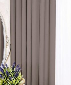 Комплект шторы блэкаут Shadow. Цвет серо-бежевый. Готовые шторы в спальню, зал, гостиную