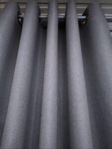 Комплект штори на люверсах блекаут льон рогожка. Колір сірий. Готові штори в спальню, зал, вітальню