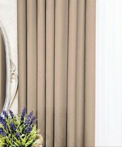 Комплект бежеві штори блекаут Shadow. Готові штори бежевого кольору в спальню, зал, вітальню