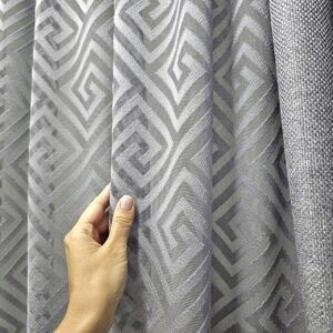 Серый тюль жаккард. Тюль серого цвета в спальню, зал, гостиную