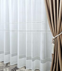 Тюль жаккард, коллекция Aylin. Цвет белый