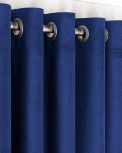 Комплект штори блекаут оксамит Sherly Royal на люверсах. Колір синій