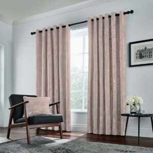 Комплект штори на люверсах шеніл мармур. Колір бежевий